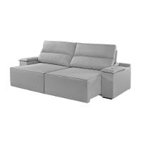 Sofá 5 Lugares Retrátil E Reclinável Martins M-180 Veludo Cinza - 1