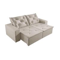 Sofá 3 Lugares Retrátil E Reclinável Martins M-181 Veludo Creme - 1
