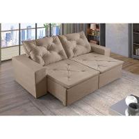 Sofá 5 Lugares Retrátil E Reclinável Martins M-181 Veludo Bege - 2