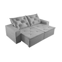 Sofá 2 Lugares Retrátil E Reclinável Martins M-181 Veludo Cinza - 1