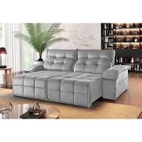 Sofá 2 Lugares Retrátil E Reclinável Martins M-122 Veludo Cinza - 2