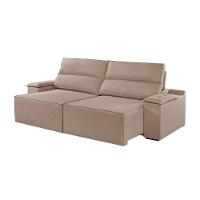 Sofá 5 Lugares Retrátil E Reclinável Martins M-180 Veludo Bege - 1