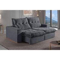 Sofá 5 Lugares Retrátil E Reclinável Martins M-177 Veludo Grafite - 3