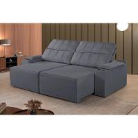 Sofá 2 Lugares Retrátil E Reclinável M-182 Martins Grafite - 3