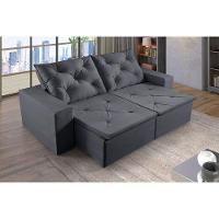 Sofá 3 Lugares Retrátil E Reclinável Martins M-181 Veludo Grafite - 2