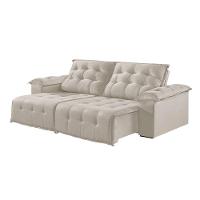 Sofá 2 Lugares Retrátil E Reclinável Martins M-170 Veludo Creme - 1