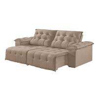 Sofá 5 Lugares Retrátil E Reclinável Martins M-170 Veludo Bege - 1