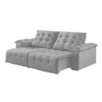 Sofá 5 Lugares Retrátil E Reclinável Martins M-170 Veludo Cinza - 1