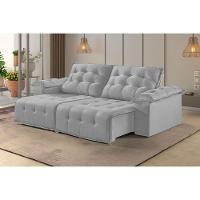 Sofá 5 Lugares Retrátil E Reclinável Martins M-170 Veludo Cinza - 2