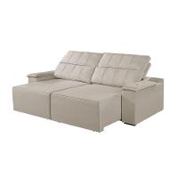 Sofá 5 Lugares Retrátil E Reclinável Martins M-182 Veludo Creme - 1