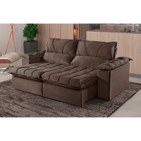 Sofá 2 Lugares Retrátil E Reclinável Martins M-178 Veludo Marrom - 2