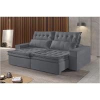 Sofá 2 Lugares Retrátil E Reclinável Martins M-118 Veludo Grafite - 2