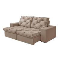 Sofá 5 Lugares Retrátil E Reclinável Martins M-176 Veludo Bege - 1