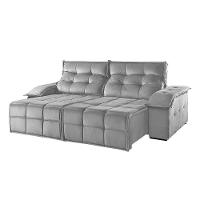 Sofá 5 Lugares Retrátil E Reclinável Martins M-122 Veludo Cinza - 1