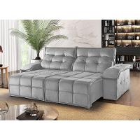 Sofá 5 Lugares Retrátil E Reclinável Martins M-122 Veludo Cinza - 2