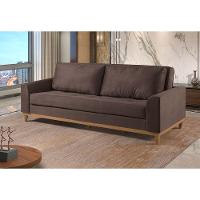 Sofá Cama 2 Lugares Living M-157 Veludo Martins Marrom