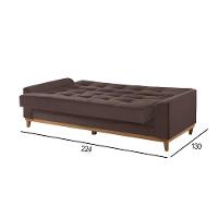 Sofá Cama 2 Lugares Living M-157 Veludo Martins Marrom - 5