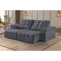 Sofá 5 Lugares Retrátil E Reclinável Martins M-170 Veludo Grafite - 2