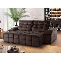 Sofá 2 Lugares Retrátil E Reclinável Martins M-122 Veludo Marrom - 2