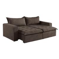 Sofá Cama 2 Lugares Retrátil Reclinável M-184 Veludo Martins Marrom - 1