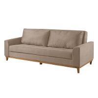 Sofá Cama 2 Lugares Living M-157 Veludo Martins Bege - 1