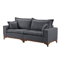 Sofá 4 Lugares Living M-47 Veludo Martins Grafite - 1