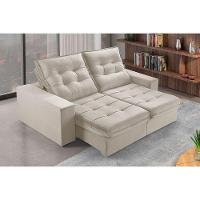 Sofá 3 Lugares Retrátil E Reclinável Martins M-166 Veludo Creme - 2
