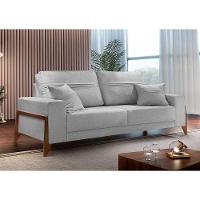 Sofá 3 Lugares Living M-130 Veludo Martins Cinza - 3