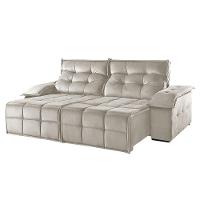 Sofá 5 Lugares Retrátil E Reclinável Martins M-122 Veludo Creme - 1