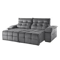 Sofá 5 Lugares Retrátil E Reclinável Martins M-122 Veludo Grafite - 1