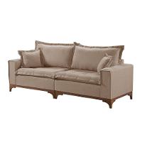 Sofá 4 Lugares Living M-47 Veludo Martins Bege - 1