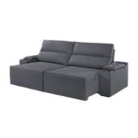 Sofá 5 Lugares Retrátil E Reclinável M-180 Martins Veludo Grafite - 1