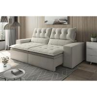 Sofá 2 Lugares Retrátil E Reclinável Martins M-118 Veludo Creme - 3