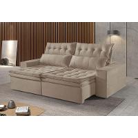 Sofá 2 Lugares Retrátil E Reclinável Martins M-118 Veludo Bege - 2