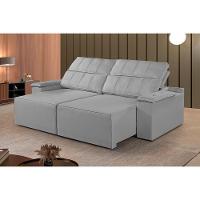 Sofá 3 Lugares Retrátil E Reclinável Martins M-182 Veludo Cinza - 3