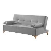 Sofá Cama 2 Lugares Living M-143 Veludo Martins Cinza - 1