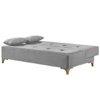 Sofá Cama 2 Lugares Living M-143 Veludo Martins Cinza - 2