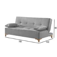 Sofá Cama 2 Lugares Living M-143 Veludo Martins Cinza - 5