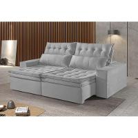 Sofá 2 Lugares Retrátil E Reclinável Martins M-118 Veludo Cinza - 2