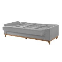 Sofá Cama 2 Lugares Living M-157 Veludo Martins Cinza - 5