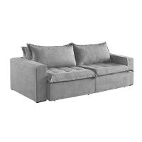 Sofá Cama 2 Lugares Retrátil Reclinável M-184 Veludo Martins Cinza - 2