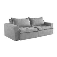 Sofá Cama 4 Lugares Retrátil Reclinável M-184 Veludo Martins Cinza - 5