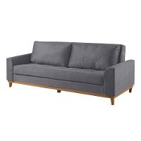 Sofá Cama 2 Lugares Living M-157 Veludo Martins Grafite - 1