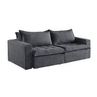 Sofá Cama 4 Lugares Retrátil Reclinável M-184 Veludo Martins Grafite
