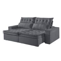 Sofá 5 Lugares Retrátil E Reclinável Martins M-118 Veludo Grafite - 1