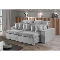 Sofá 3 Lugares Retrátil E Reclinável M-144 Veludo Martins Cinza - 2