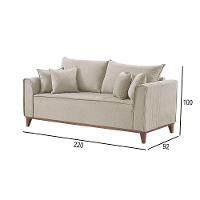 Sofá 4 Lugares Living Linho M-46 Martins Creme - 2