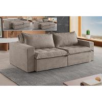 Sofá 5 Lugares Retrátil E Reclinável Linho M-184 Martins Bege - 2