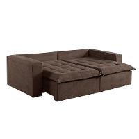 Sofá 5 Lugares Retrátil E Reclinável M-184 Veludo Martins Marrom