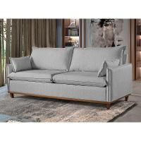 Sofá 4 Lugares Living M-168 Veludo Martins Cinza - 3